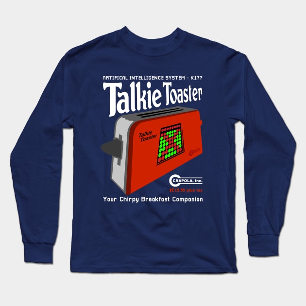 Talkie Toaster Breakfast Companion Long Sleeve T-Shirt by Meta Cortex